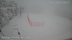 Vrchol Bouřňák, pohled na jih