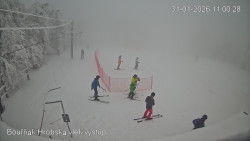 Vrchol Bouřňák, pohled na jih