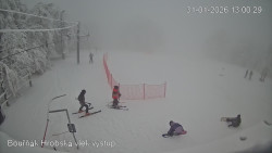 Vrchol Bouřňák, pohled na jih