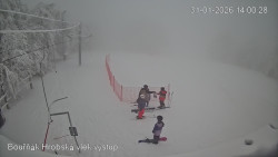 Vrchol Bouřňák, pohled na jih