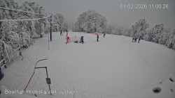 Vrchol Bouřňák, pohled na jih