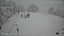 Vrchol Bouřňák, pohled na jih