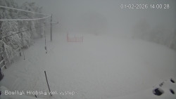 Vrchol Bouřňák, pohled na jih