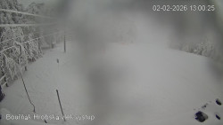 Vrchol Bouřňák, pohled na jih