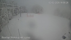 Vrchol Bouřňák, pohled na jih