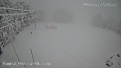 Vrchol Bouřňák, pohled na jih