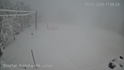 Vrchol Bouřňák, pohled na jih