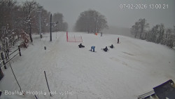 Vrchol Bouřňák, pohled na jih