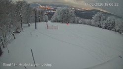 Vrchol Bouřňák, pohled na jih