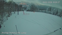 Vrchol Bouřňák, pohled na jih