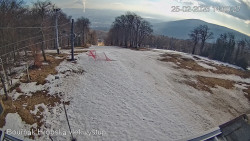 Vrchol Bouřňák, pohled na jih