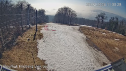 Vrchol Bouřňák, pohled na jih