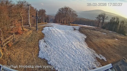 Vrchol Bouřňák, pohled na jih