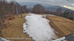 Vrchol Bouřňák, pohled na jih