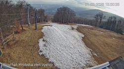 Vrchol Bouřňák, pohled na jih