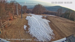 Vrchol Bouřňák, pohled na jih