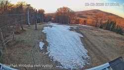 Vrchol Bouřňák, pohled na jih