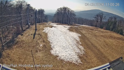 Vrchol Bouřňák, pohled na jih