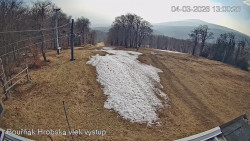 Vrchol Bouřňák, pohled na jih