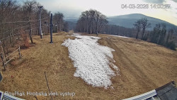 Vrchol Bouřňák, pohled na jih