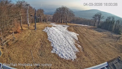 Vrchol Bouřňák, pohled na jih