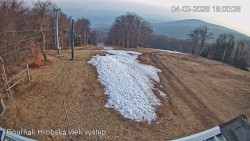 Vrchol Bouřňák, pohled na jih