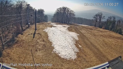 Vrchol Bouřňák, pohled na jih