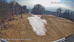 Vrchol Bouřňák, pohled na jih