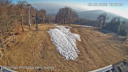 Vrchol Bouřňák, pohled na jih