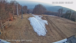 Vrchol Bouřňák, pohled na jih