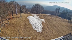 Vrchol Bouřňák, pohled na jih