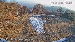 Vrchol Bouřňák, pohled na jih