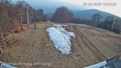 Vrchol Bouřňák, pohled na jih