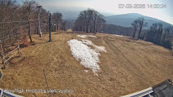 Vrchol Bouřňák, pohled na jih