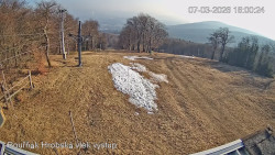 Vrchol Bouřňák, pohled na jih