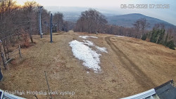 Vrchol Bouřňák, pohled na jih