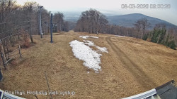 Vrchol Bouřňák, pohled na jih