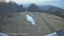 Vrchol Bouřňák, pohled na jih