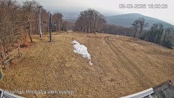 Vrchol Bouřňák, pohled na jih