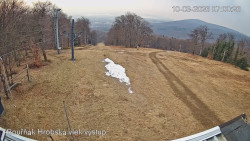 Vrchol Bouřňák, pohled na jih