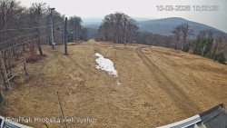 Vrchol Bouřňák, pohled na jih