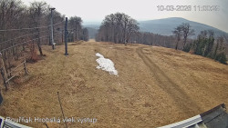 Vrchol Bouřňák, pohled na jih