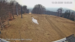 Vrchol Bouřňák, pohled na jih