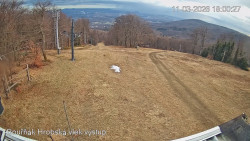 Vrchol Bouřňák, pohled na jih