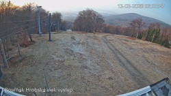 Vrchol Bouřňák, pohled na jih