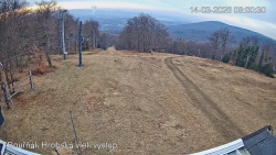 Vrchol Bouřňák, pohled na jih