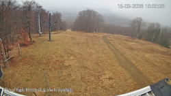 Vrchol Bouřňák, pohled na jih