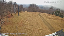 Vrchol Bouřňák, pohled na jih