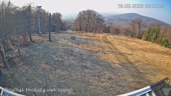 Vrchol Bouřňák, pohled na jih