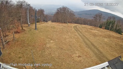 Vrchol Bouřňák, pohled na jih